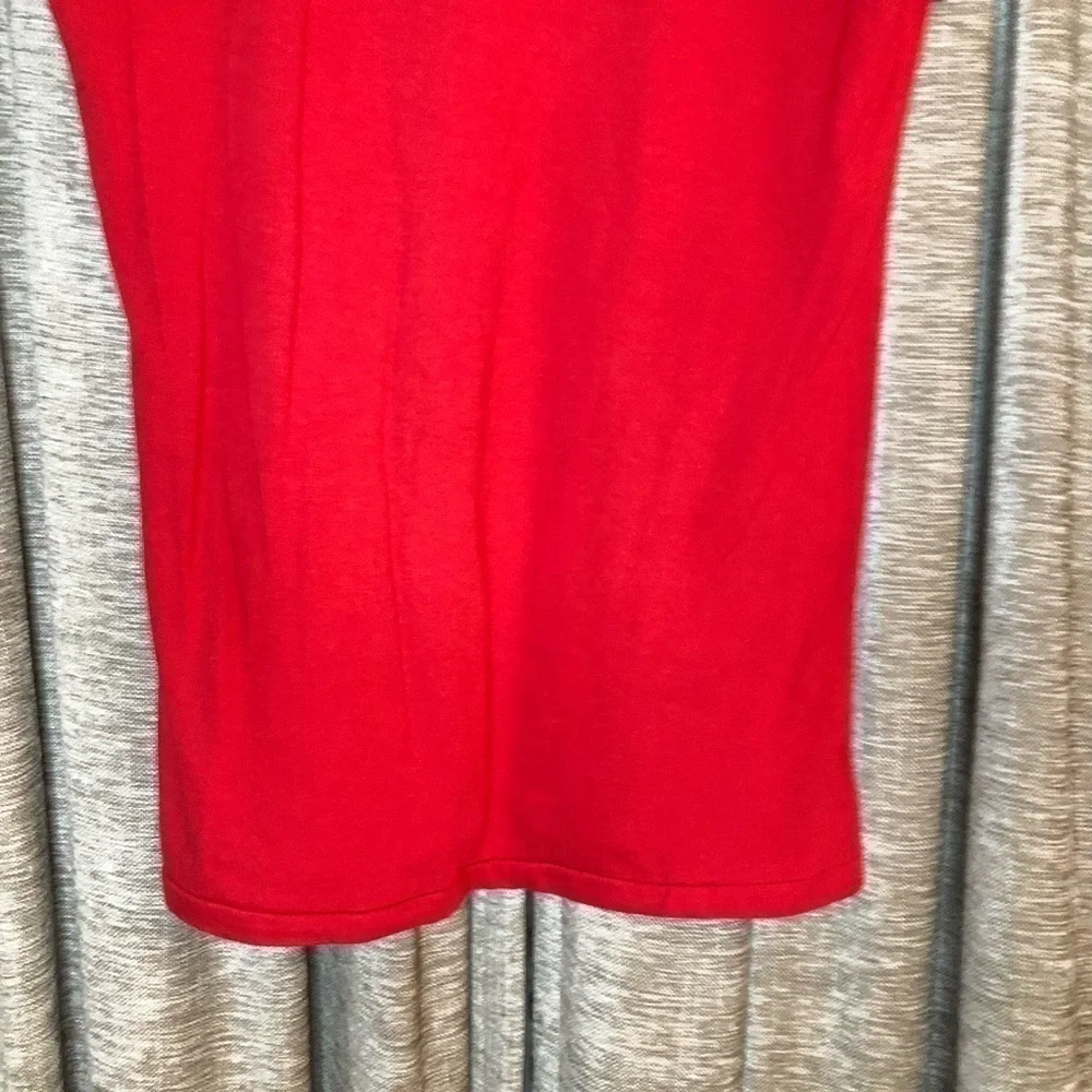 Ohio State Red V Neck Short Sleeve Cotton Logo Tee Shirt Size Small